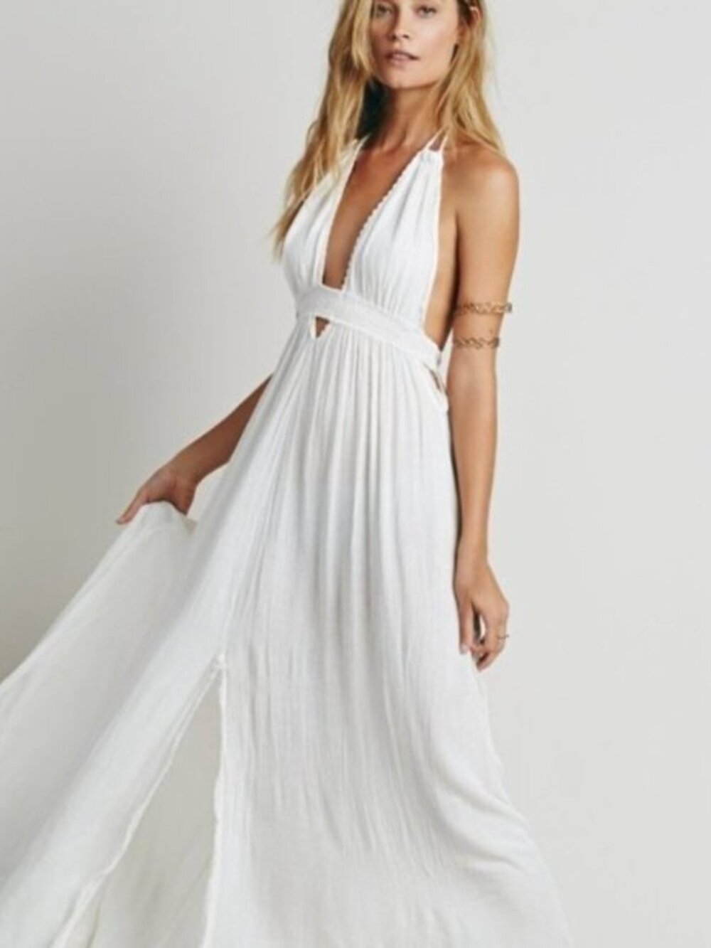 Free People Endless Summer White Look Into The Sun Maxi Dress